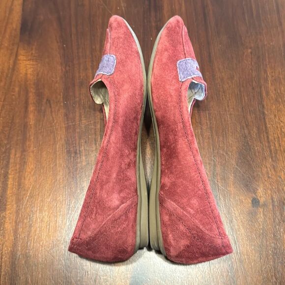 G.H. Bass & Co Nina Maroon Suede Flats Women’s US 9 M - Picture 5 of 8